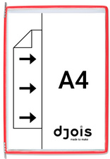 djois by tarifold Poche à pivot, A4, rouge