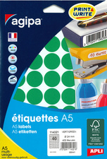 agipa Pastille de couleur, diamètre: 24 mm, rond, jaune
