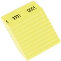 kangaro Bloc numéroté 1-1000, 105 x 42 mm, jaune