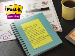Post-it Bloc-note super sticky notes, 101 x 152 mm, ligné – Image 2