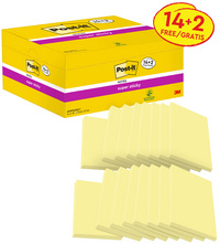 Post-it Bloc-note super sticky notes, 47,6 x 47,6 mm, 21+3