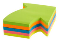 Kores Bloc-note adhésif "Flèche", 70 x 70 mm, uni