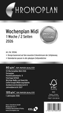CHRONOPLAN Wochenplan 2026, 1 Woche/2 Seiten, Midi, Zahlen – Image 4