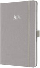 sigel Agenda de poche Jolie Feel 2026, textile, A5, gris