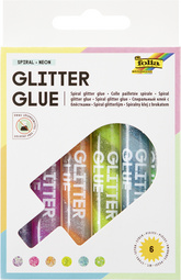 folia Colle pailletée "Glitterglue SPIRAL NEON", assortie