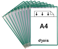 djois by tarifold Poche à pivot, A4, vert