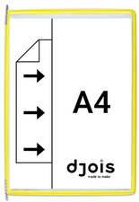 djois by tarifold Poche à pivot, A5, jaune