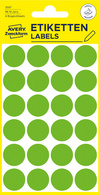 AVERY Zweckform Pastille de couleur, enlevable, 18 mm, vert