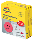 AVERY Zweckform Pastille de couleur, visage négatif, rouge