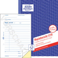 AVERY Zweckform Formularbuch "Regiebericht", 2 x 40 Blatt