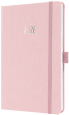 sigel Agenda de poche Jolie Feel 2026, textile, A5, rose