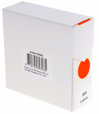 rillprint Pastille de couleur, diamètre: 50 mm, rouge fluo