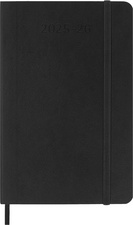 MOLESKINE Agenda de poche 2025/2026, 18 mois, P/A6, noir