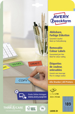 AVERY Zweckform Mini étiquette, 25,4 x 10 mm, bleu