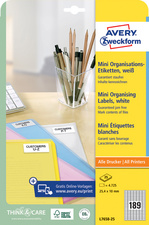 AVERY Zweckform Mini étiquette, 25,4 x 10 mm, blanc