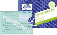 AVERY Zweckform Formularbuch "Einnahmebeleg", A6 quer, grün