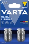 VARTA Pile au lithium Ultra Lithium, Micro (AAA), pack de 4