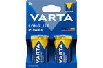 VARTA Pile alcaline Longlife Power, Mono (D), par 2