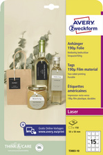 AVERY Zweckform Etiquette américaine, film, mat, blanc