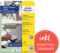 AVERY Zweckform Etiquette universelle, 63,5 x 29,6 mm, blanc