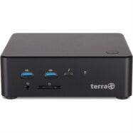 TERRA PC-Micro 6000C GREENLINE • Intel® Core™ i5-1334U (12 MB Intel Smart Cache, max. 4.60 GHz) • Windows 11 Pro • 2x 8 Go RAM • 1x 512 Go SSD M.2 PCIe/NVMe • Intel Iris Xe Graphics • 1x HDMI 2.1, 1x DP 1.4, 2x LAN, 1x audio I/O • 4x USB 3.2, 2x Thunderbolt 4 (DP 1.4)
