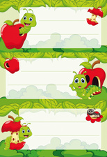 HERMA Etiquettes pour livres "Fritz le ver", scintillant