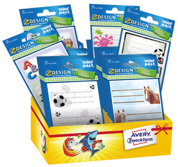 AVERY Zweckform ZDesign Assortiment étiquettes enfant SCHOOL