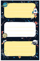 herlitz Étiquettes pour livres Space, 76 x 35 mm