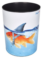 Läufer Corbeille à papier "requin doré