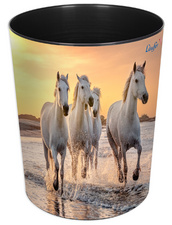 Läufer Corbeille à papier Chevaux sur la plage