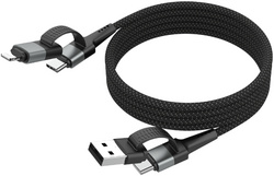 ANSMANN Câble magnétique charge et données 4en1, 1,2 m, noir – Image 2