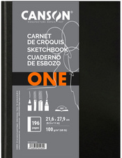 CANSON Carnet de dessin ARTBOOK ONE, 102 x 152 mm, noir