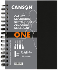 CANSON Carnet esquisse ARTBOOK ONE, 216 x 279 mm, noir