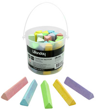 Wonday Craie de trottoir "marelle", seau en plastique de 25
