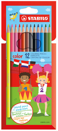 STABILO Crayons de couleur color, hexagonal, étui de 12