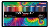 STABILO Crayon de couleur aquacolor "ARTY", étui métallique