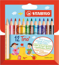 STABILO Crayon de couleur triangulaire Trio épais, court