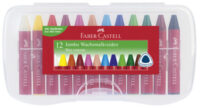 FABER-CASTELL Craies triangulaires à la cire Jumbo, étui 12