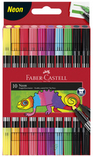 FABER-CASTELL Feutre double pointe Neon, étui de 10