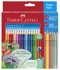 FABER-CASTELL Crayon couleur triangle ColourGRIP, étui promo