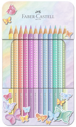 FABER-CASTELL Crayon de couleur SPARKLE PASTEL, étui de 12