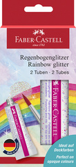 FABER-CASTELL Gel à paillettes Arc-en-ciel, 2 tubes 12 ml