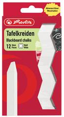 herlitz Craie pour tableau, blanc, étui en carton de 12