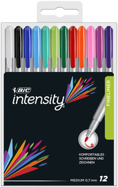 BIC Stylo feutre Intensity Medium, étui de 12, assorti
