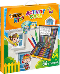 BIC KIDS Kit de dessin "ACTIVITY CASE", 100 pièces