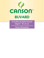 CANSON Buvard, 160 x 210 mm, 125 g/m2, blanc