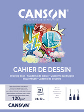 CANSON Cahier à dessin, uni, 125 g/m2, 240 x 320 mm,