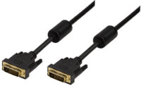 LogiLink Câble DVI-D 24+1, Dual Link, noir, 2,0 m