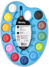 Wonday Boîte de pastilles de peinture, en palette,12 couleur