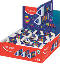 Maped Gomme en plastique Pyramide PIXEL PARTY, présentoir